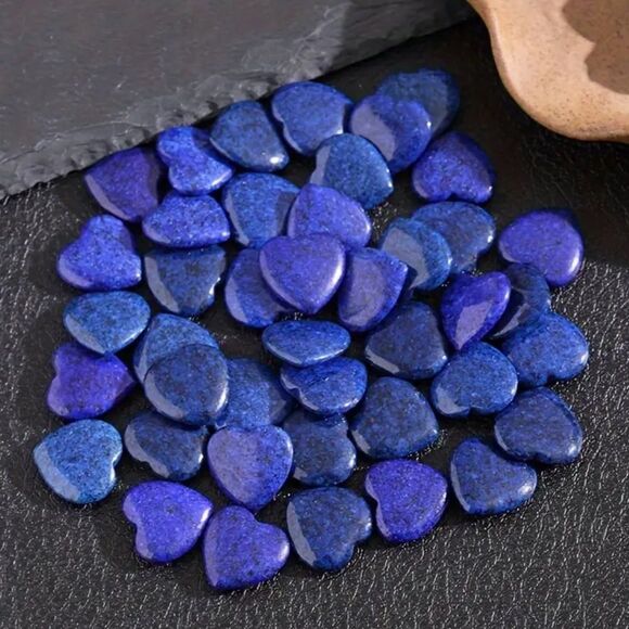 Lapis Lazuli Stone Heart – Palm Worry Stone for Chakra Balancing and Reiki 1pcs - Picture 3 of 3